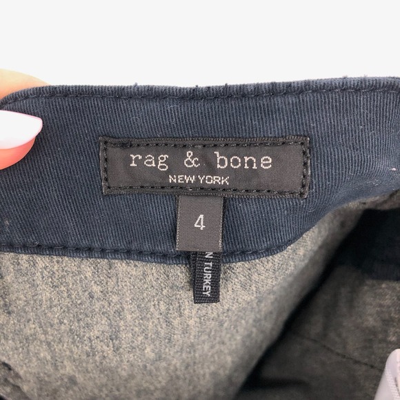 RAG & BONE Sofie Wide Leg Chino Pants Size 4 Salute Blue Cotton Relaxed Fit - Picture 10 of 13